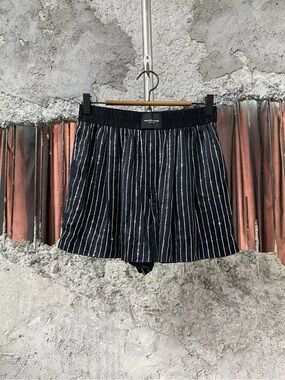 🚩steal Alexander Wang Black Pinstripe Shorts